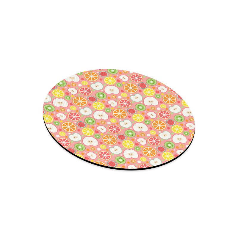 round Fruit pattern mouse mat pad Round Mousepad
