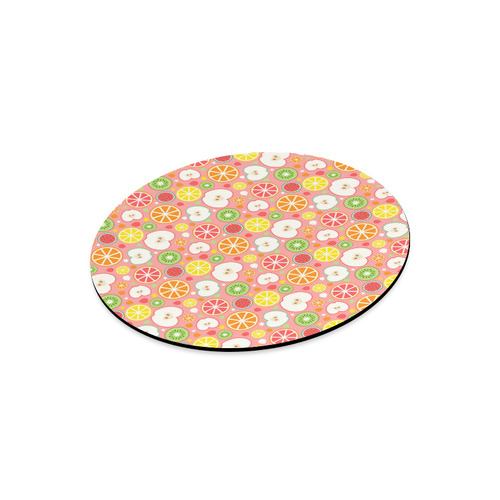 round Fruit pattern mouse mat pad Round Mousepad