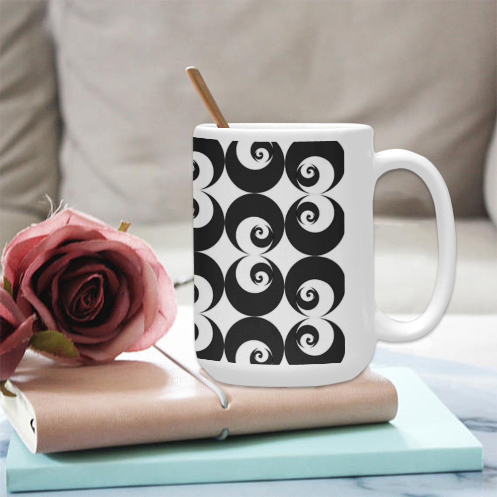 Fibonacci rose pattern 6 Custom Ceramic Mug (15OZ)