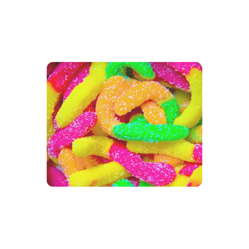 food_candy_sweets_sugar_shapes_patterns_bright_con Rectangle Mousepad