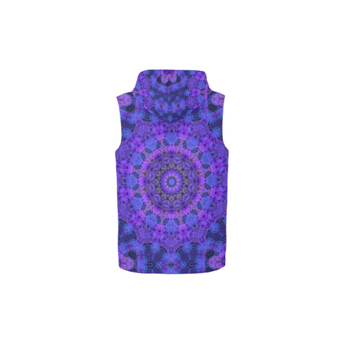 Mandala in Purple/Blue All Over Print Sleeveless Zip Up Hoodie for Kid (Model H16)