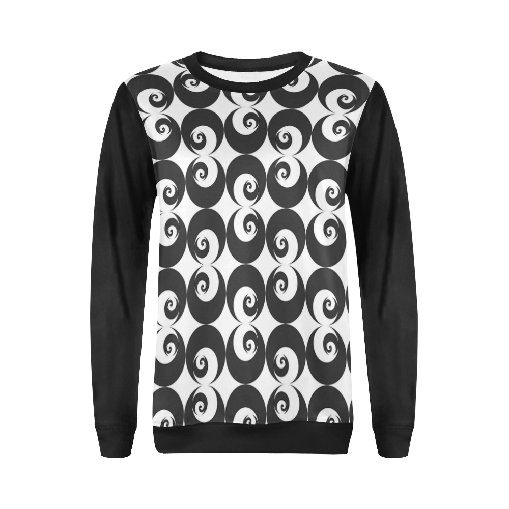 Fibonacci rose pattern 6 All Over Print Crewneck Sweatshirt for Women (Model H18)