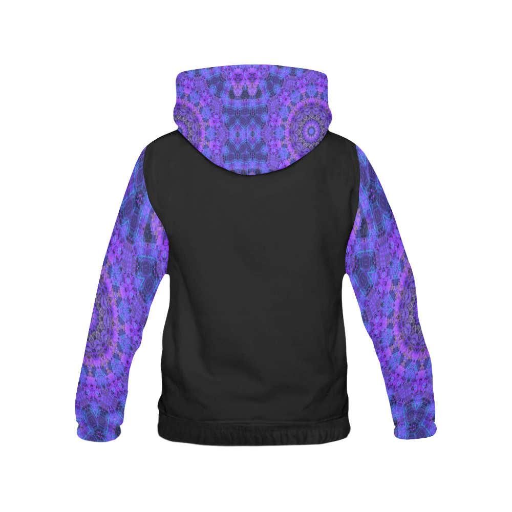 Mandala in Purple/Blue All Over Print Hoodie for Men (USA Size) (Model H13)