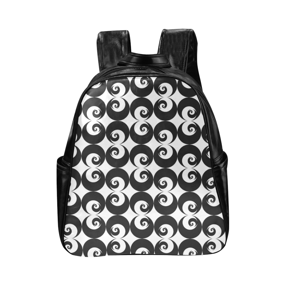 Fibonacci rose pattern 6 Multi-Pockets Backpack (Model 1636)