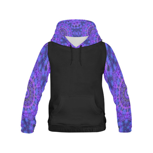 Mandala in Purple/Blue All Over Print Hoodie for Men (USA Size) (Model H13)