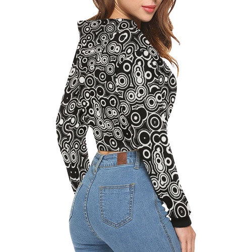 7 All Over Print Crop Hoodie for Women (Model H22)