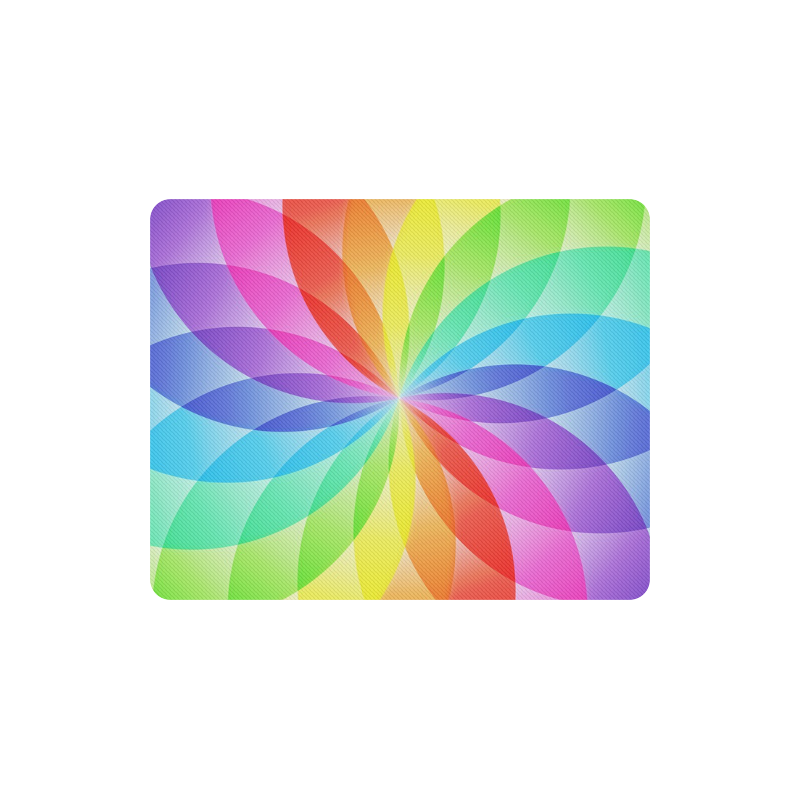 rainbow_circles Rectangle Mousepad