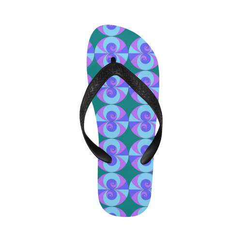 spiral-rose pattern Flip Flops for Men/Women (Model 040)