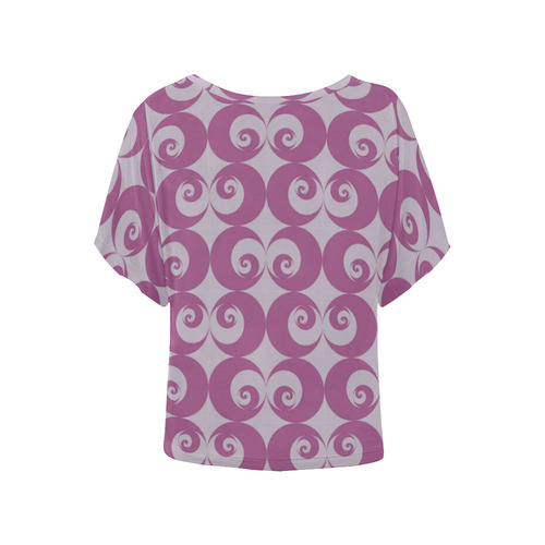 FR Women's Batwing-Sleeved Blouse T shirt (Model T44)