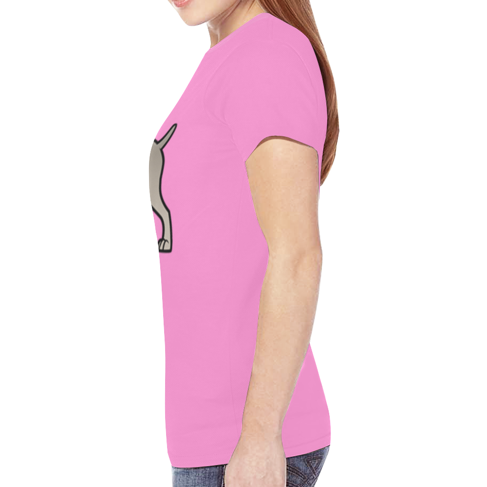 Life is better with a Weimaraner New All Over Print T-shirt for Women (Model T45)