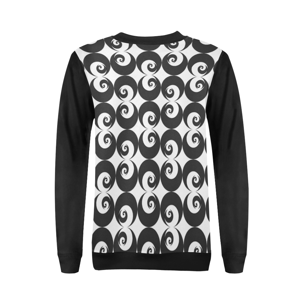 Fibonacci rose pattern 6 All Over Print Crewneck Sweatshirt for Women (Model H18)