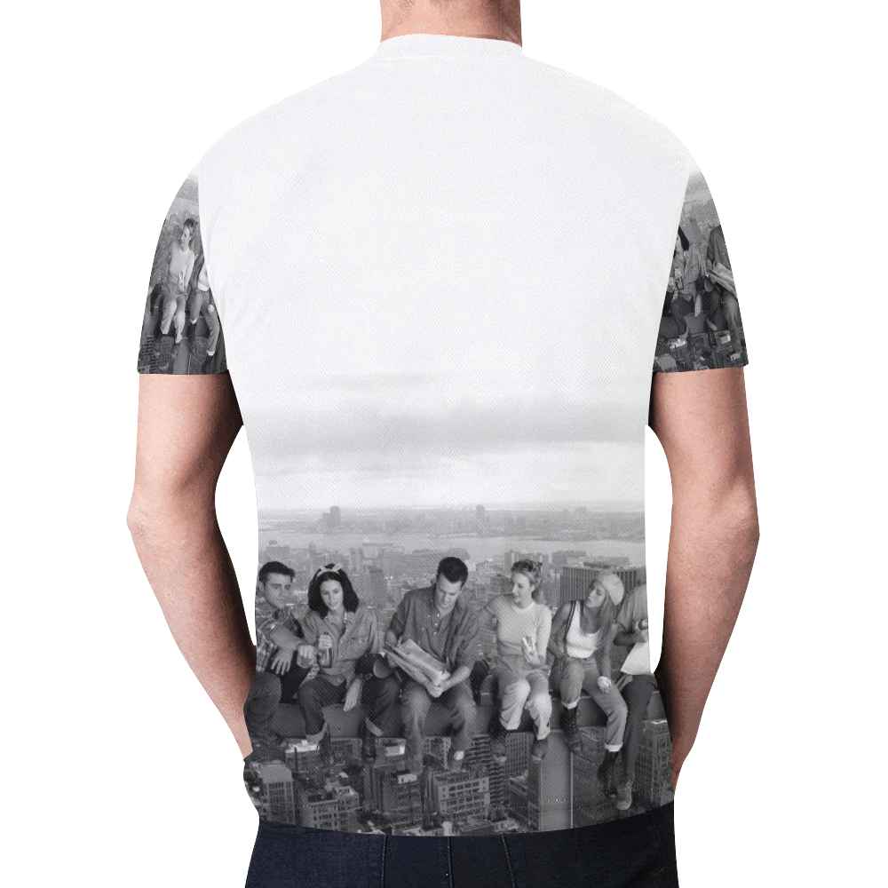 Friends B/W New All Over Print T-shirt for Men (Model T45)