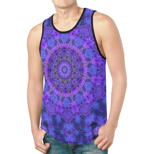 Mandala in Purple/Blue New All Over Print Tank Top for Men (Model T46)