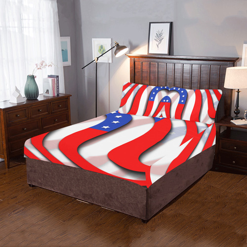 Flag of United States of America 3-Piece Bedding Set