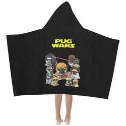 Pug Wars Kids' Hooded Bath Towels