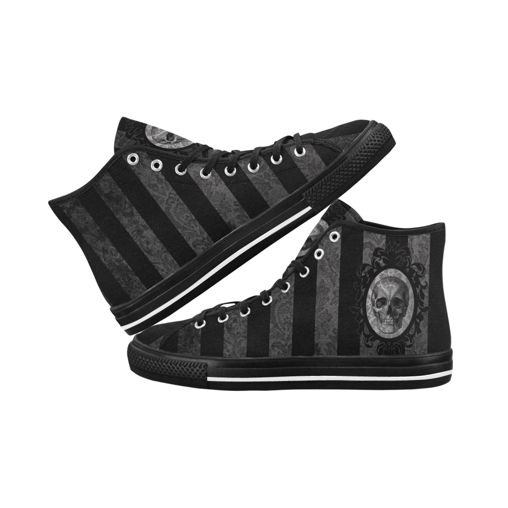 skullonlySTRIPEDPATRON20002000 Vancouver H Women's Canvas Shoes (1013-1)