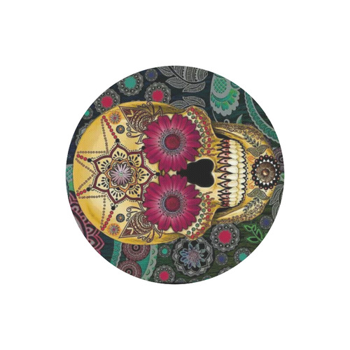 round sugar skull mouse mat pad Round Mousepad