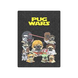 Pug Wars Blanket 50"x60"