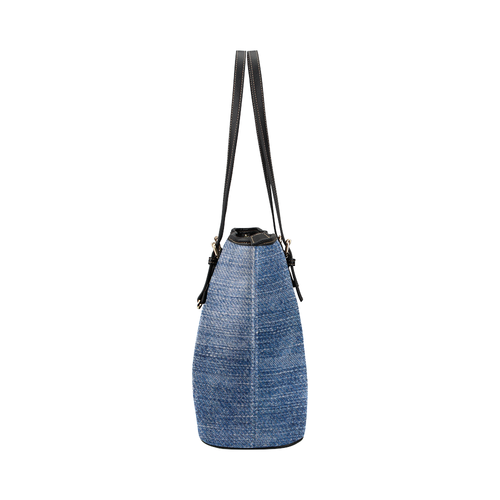 DENIM-2 Leather Tote Bag/Large (Model 1651)