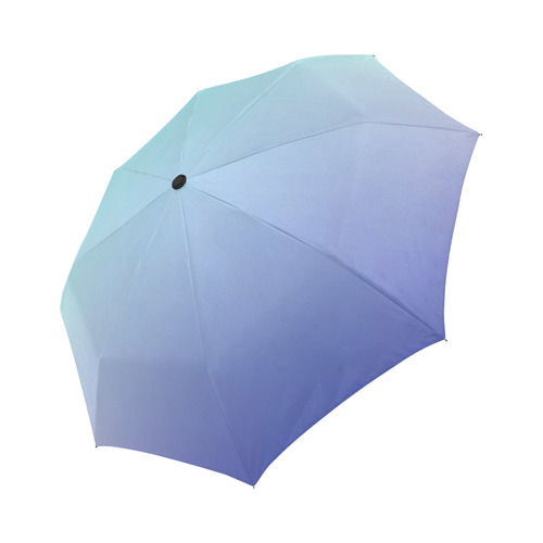 Aqua Blue Tie Dye Auto-Foldable Umbrella (Model U04)