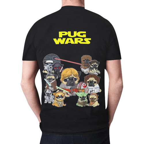 Pug Wars New All Over Print T-shirt for Men (Model T45)