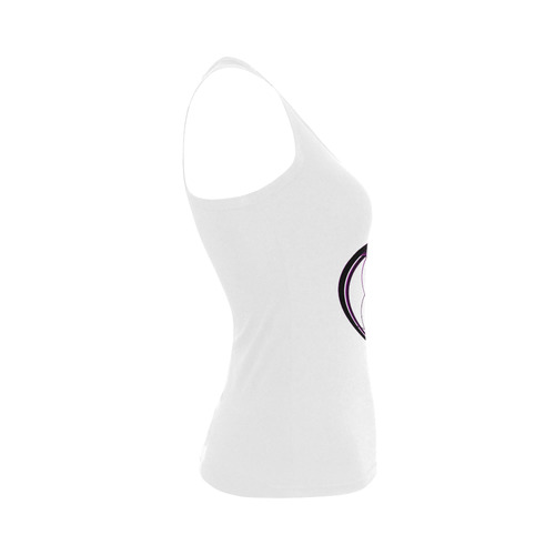 Louvre purple vest Women's Shoulder-Free Tank Top (Model T35)