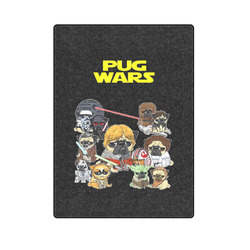 Pug Wars Blanket 58"x80"
