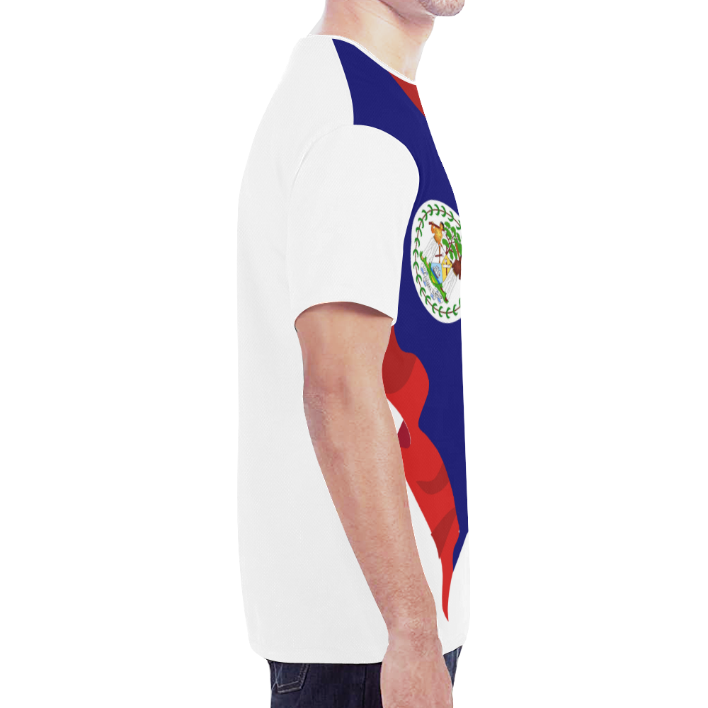 Belize Men's Classic Flag Tee 2.0 (White) New All Over Print T-shirt for Men (Model T45)