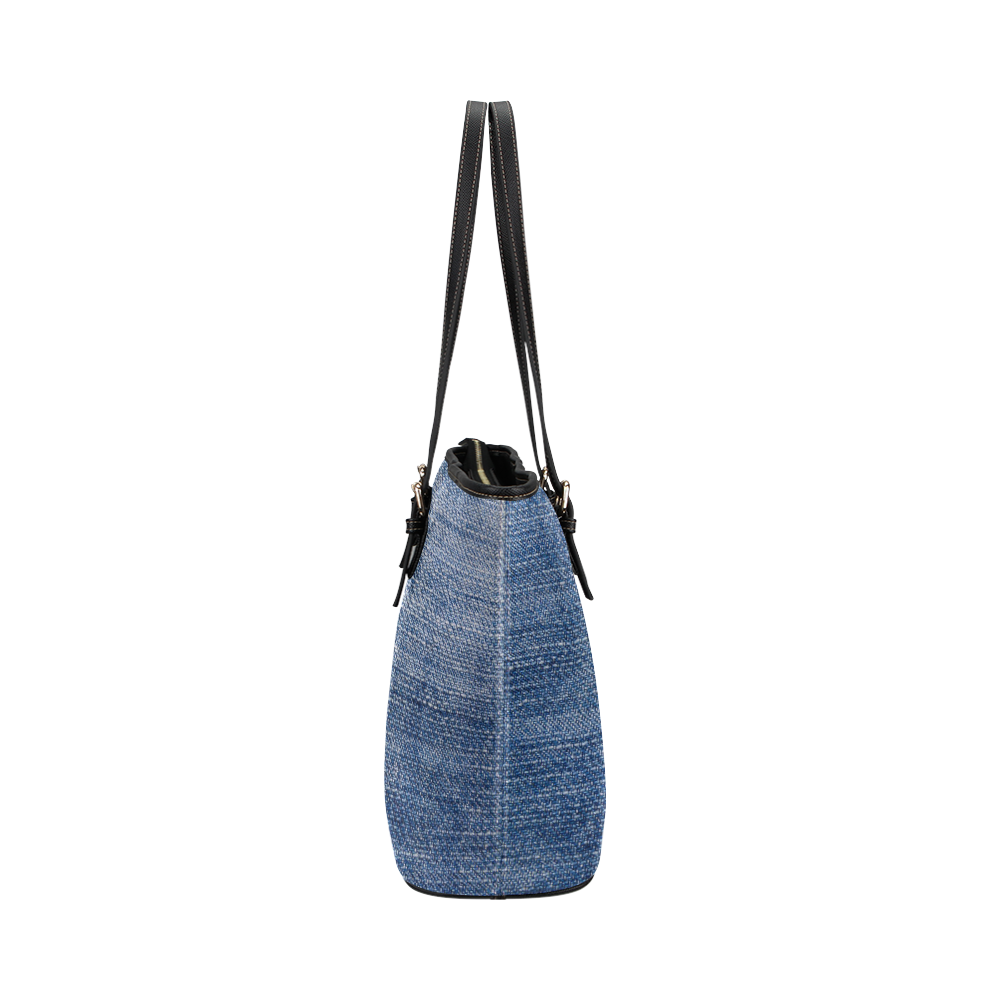 DENIM-2 Leather Tote Bag/Large (Model 1651)