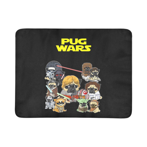 Pug Wars Beach Mat 78"x 60"