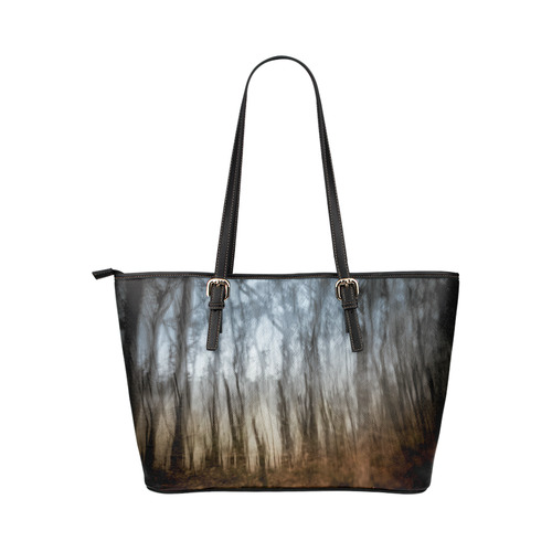 Forest dreams Leather Tote Bag/Large (Model 1651)
