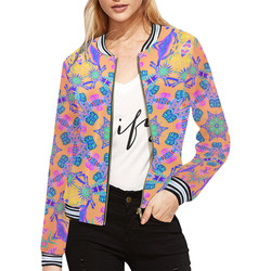 Sea Horses 5 All Over Print Bomber Jacket for Women (Model H21)
