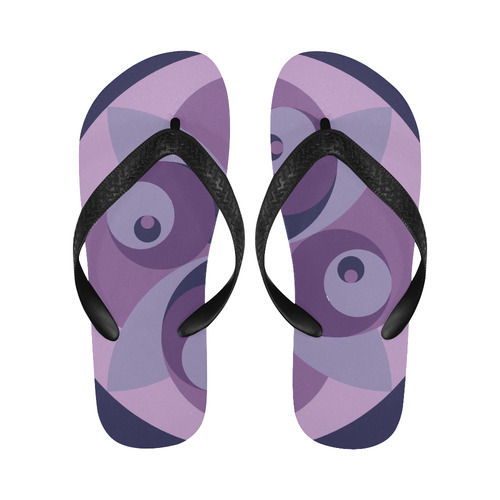 spiral-rose-4 Flip Flops for Men/Women (Model 040)