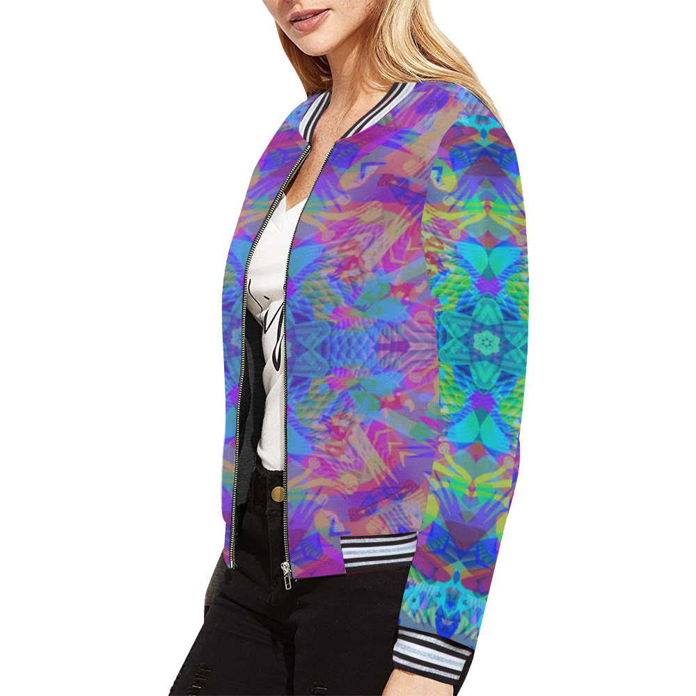 Floral Extravaganza 3 All Over Print Bomber Jacket for Women (Model H21)