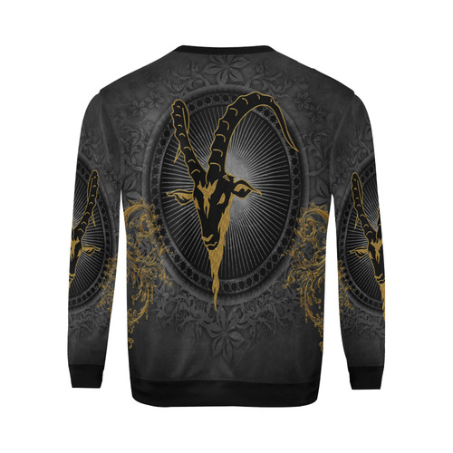 Billy-goat in black and gold All Over Print Crewneck Sweatshirt for Men (Model H18)