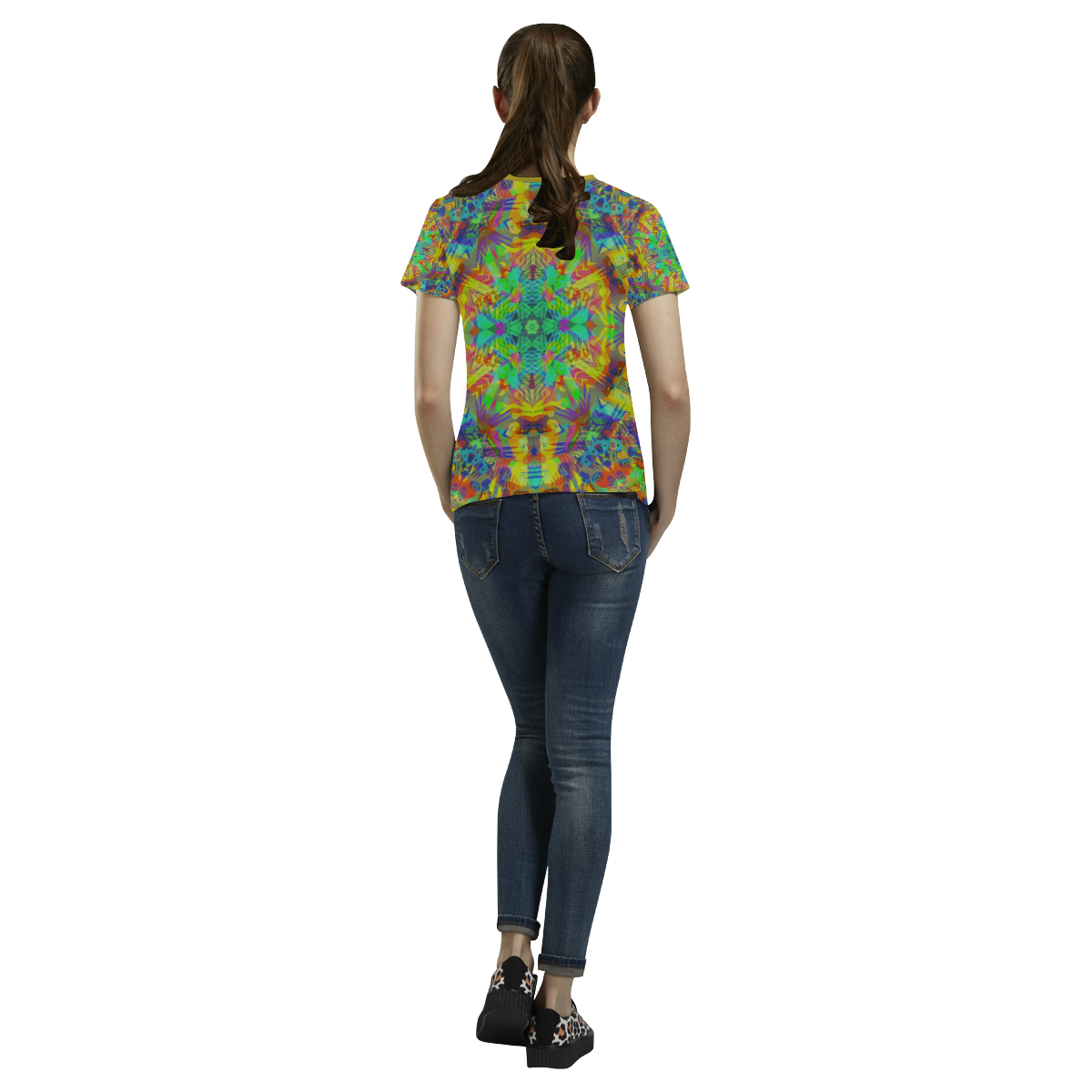Beautyy 2 All Over Print T-shirt for Women/Large Size (USA Size) (Model T40)