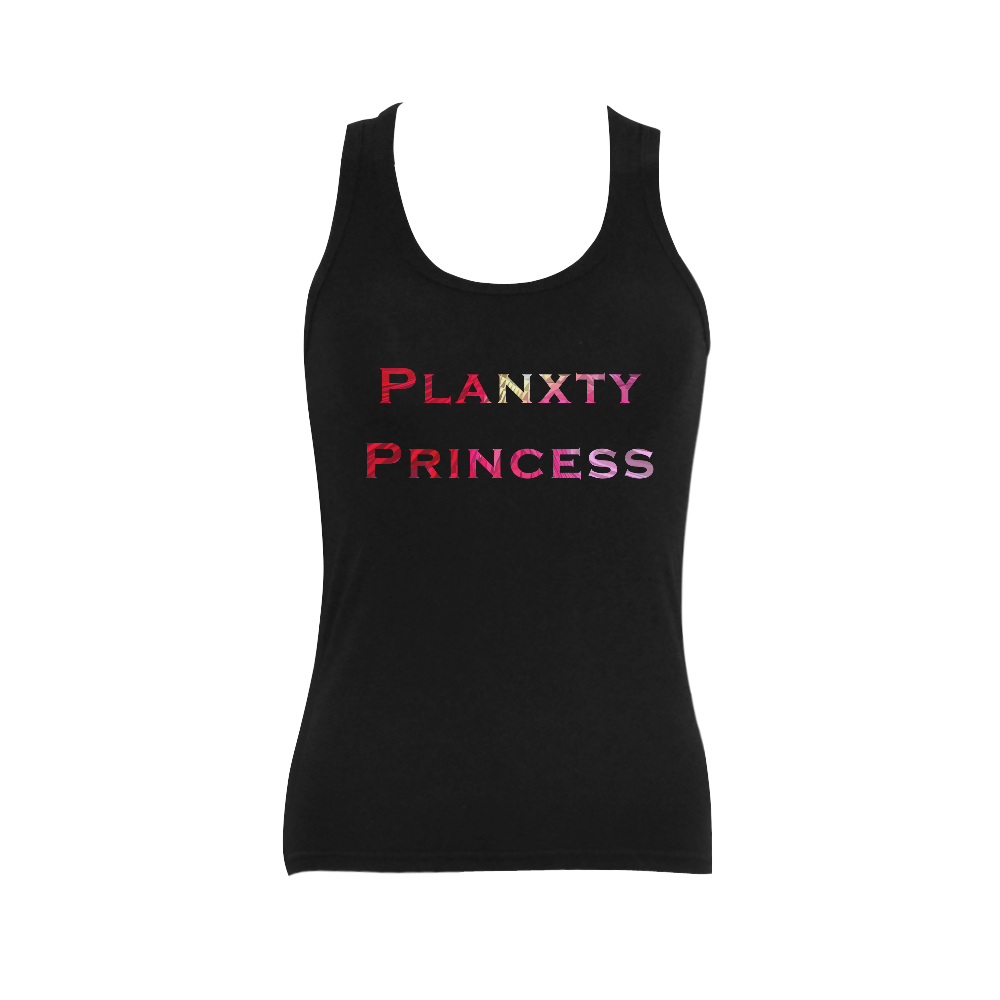 Planty Princess Pink Women's Shoulder-Free Tank Top (Model T35)