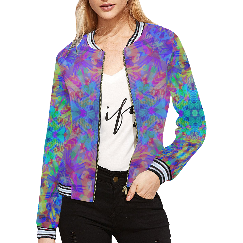 Floral Extravaganza 3 All Over Print Bomber Jacket for Women (Model H21)