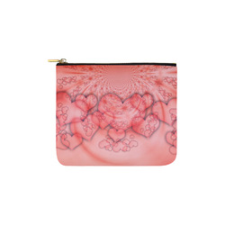 Beauty Bag - Pink Hearts SM Carry-All Pouch 6''x5''