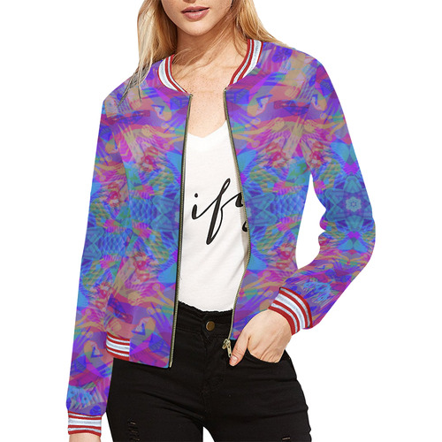 Floral Extravaganza 6 All Over Print Bomber Jacket for Women (Model H21)