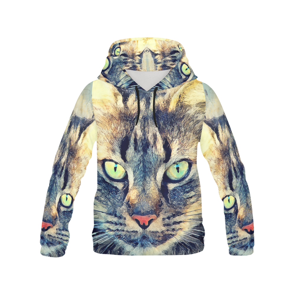 cat Simba All Over Print Hoodie for Men/Large Size (USA Size) (Model H13)