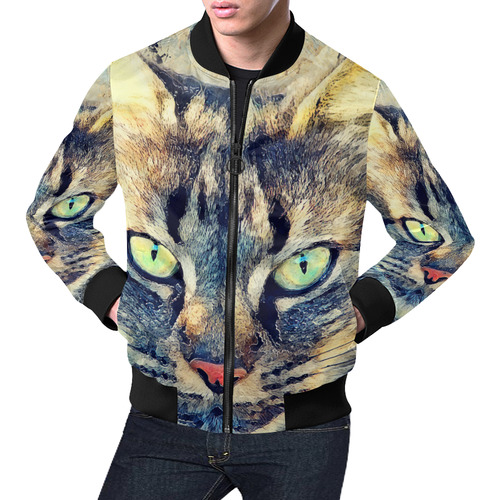 cat Simba All Over Print Bomber Jacket for Men (Model H19)