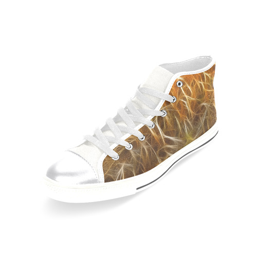 Fractal Attraction's Wheat Fields Women's High Tops Women's Classic High Top Canvas Shoes (Model 017)