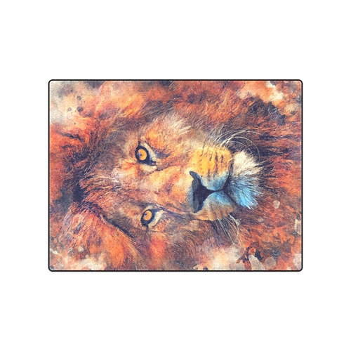 lion art #lion #animals #cat Blanket 50"x60"