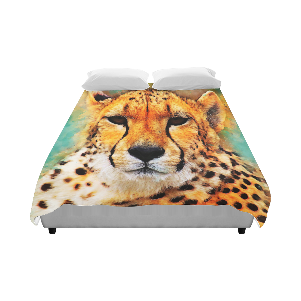 gepard leopard #gepard #leopard #cat Duvet Cover 86"x70" ( All-over-print)