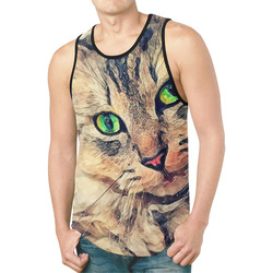 cat Pixie #cat #cats #kitty New All Over Print Tank Top for Men (Model T46)