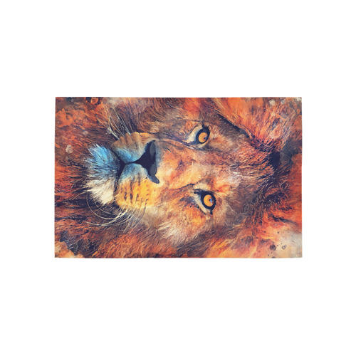 lion art #lion #animals #cat Area Rug 5'x3'3''