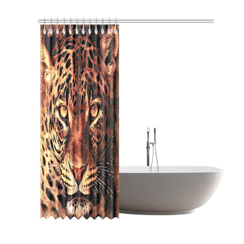 gepard leopard #gepard #leopard #cat Shower Curtain 69"x84"