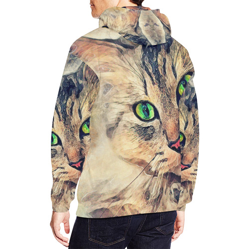 cat Pixie #cat #cats #kitty All Over Print Hoodie for Men/Large Size (USA Size) (Model H13)
