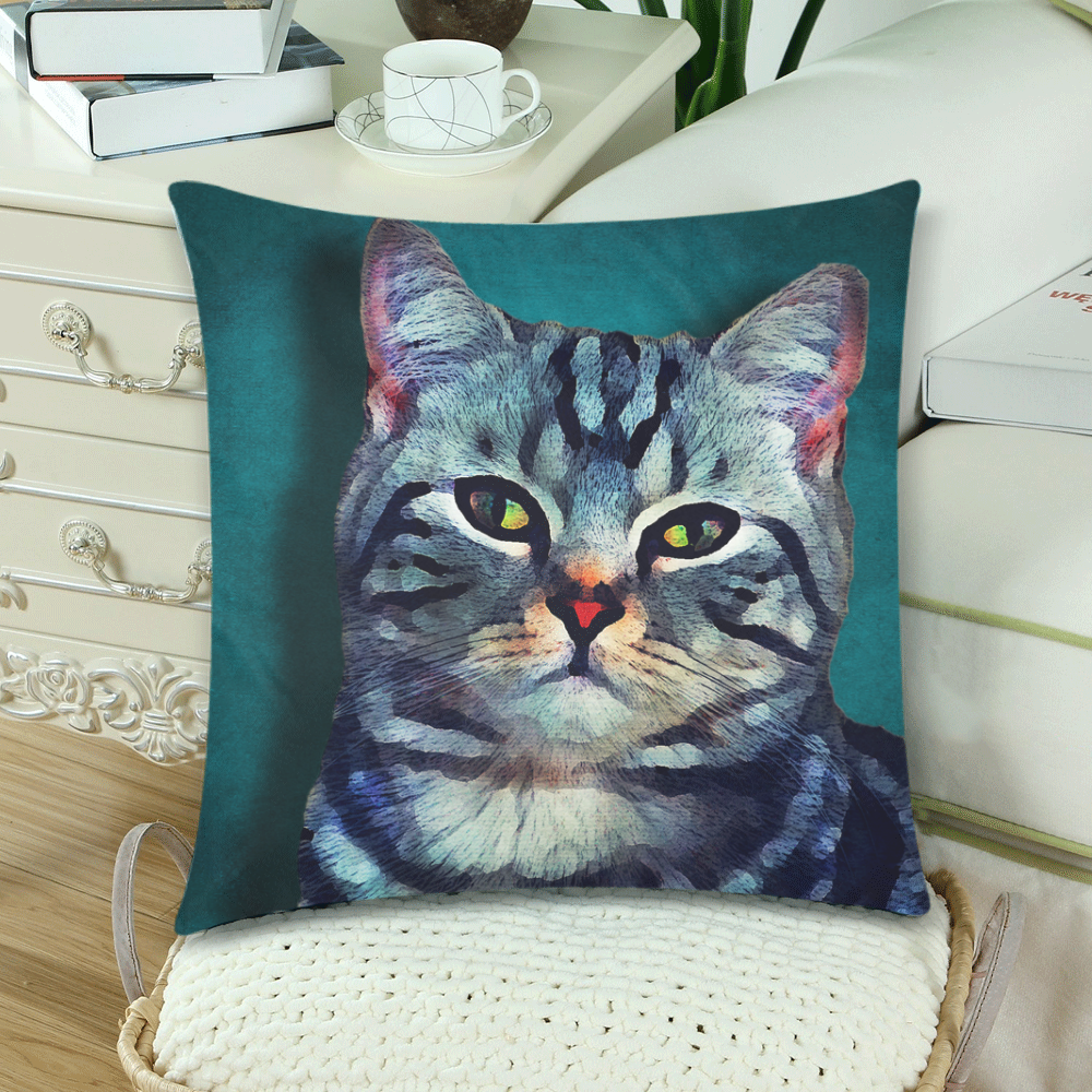 cat Bella #cat #cats #kitty Custom Zippered Pillow Cases 18"x 18" (Twin Sides) (Set of 2)